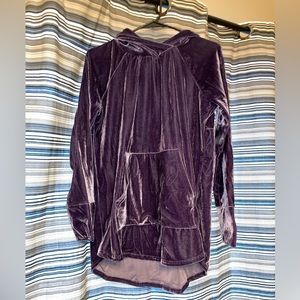 Lularoe “Amber hoodie” Large Velvet Purple Hoodie